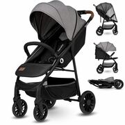 Carucior sport, Lionelo, Zoey, De la nastere, Cu accesorii, Cadru din aluminiu, 0- 15 kg, Conform cu standardul european de securitate EN1888-1, Gri BYNLO-ZOEY_GREY_STONE