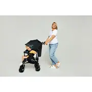 Carucior sport compact, Lionelo, Irma, Spatar reglabil in 4 pozitii, Suport picioare reglabil, Manere rotative, Pliere tip umbrela, 6- 36 luni, Pana la 15 kg, Conform cu EN1888-1:2018, Gri BYNLO-IRMA_GREY/DARKGREY