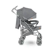 Carucior sport compact, Lionelo, Irma, Spatar reglabil in 4 pozitii, Suport picioare reglabil, Manere rotative, Pliere tip umbrela, 6- 36 luni, Pana la 15 kg, Conform cu EN1888-1:2018, Gri BYNLO-IRMA_GREY/DARKGREY