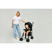 Carucior sport compact, Lionelo, Irma, Spatar reglabil in 4 pozitii, Suport picioare reglabil, Manere rotative, Pliere tip umbrela, 6- 36 luni, Pana la 15 kg, Conform cu EN1888-1:2018, Gri BYNLO-IRMA_GREY/DARKGREY