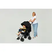 Carucior sport compact, Lionelo, Irma, Spatar reglabil in 4 pozitii, Suport picioare reglabil, Manere rotative, Pliere tip umbrela, 6- 36 luni, Pana la 15 kg, Conform cu EN1888-1:2018, Gri BYNLO-IRMA_GREY/DARKGREY