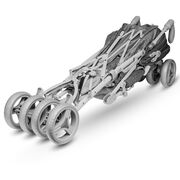 Carucior sport compact, Lionelo, Irma, Spatar reglabil in 4 pozitii, Suport picioare reglabil, Manere rotative, Pliere tip umbrela, 6- 36 luni, Pana la 15 kg, Conform cu EN1888-1:2018, Gri BYNLO-IRMA_GREY/DARKGREY