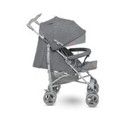 Carucior sport compact, Lionelo, Irma, Spatar reglabil in 4 pozitii, Suport picioare reglabil, Manere rotative, Pliere tip umbrela, 6- 36 luni, Pana la 15 kg, Conform cu EN1888-1:2018, Gri BYNLO-IRMA_GREY/DARKGREY