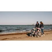 Carucior sport compact, Lionelo, Irma, Spatar reglabil in 4 pozitii, Suport picioare reglabil, Manere rotative, Pliere tip umbrela, 6- 36 luni, Pana la 15 kg, Conform cu EN1888-1:2018, Gri/Negru BYNLO-IRMA_BLACK/DARKGREY