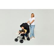 Carucior sport compact, Lionelo, Irma, Spatar reglabil in 4 pozitii, Suport picioare reglabil, Manere rotative, Pliere tip umbrela, 6- 36 luni, Pana la 15 kg, Conform cu EN1888-1:2018, Gri/Negru BYNLO-IRMA_BLACK/DARKGREY