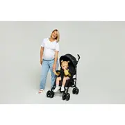 Carucior sport compact, Lionelo, Irma, Spatar reglabil in 4 pozitii, Suport picioare reglabil, Manere rotative, Pliere tip umbrela, 6- 36 luni, Pana la 15 kg, Conform cu EN1888-1:2018, Gri/Negru BYNLO-IRMA_BLACK/DARKGREY