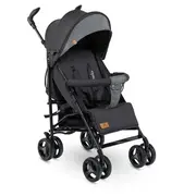 Carucior sport compact, Lionelo, Irma, Spatar reglabil in 4 pozitii, Suport picioare reglabil, Manere rotative, Pliere tip umbrela, 6- 36 luni, Pana la 15 kg, Conform cu EN1888-1:2018, Gri/Negru BYNLO-IRMA_BLACK/DARKGREY