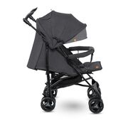 Carucior sport compact, Lionelo, Irma, Spatar reglabil in 4 pozitii, Suport picioare reglabil, Manere rotative, Pliere tip umbrela, 6- 36 luni, Pana la 15 kg, Conform cu EN1888-1:2018, Gri/Negru BYNLO-IRMA_BLACK/DARKGREY