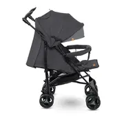Carucior sport compact, Lionelo, Irma, Spatar reglabil in 4 pozitii, Suport picioare reglabil, Manere rotative, Pliere tip umbrela, 6- 36 luni, Pana la 15 kg, Conform cu EN1888-1:2018, Gri/Negru BYNLO-IRMA_BLACK/DARKGREY