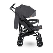 Carucior sport compact, Lionelo, Irma, Spatar reglabil in 4 pozitii, Suport picioare reglabil, Manere rotative, Pliere tip umbrela, 6- 36 luni, Pana la 15 kg, Conform cu EN1888-1:2018, Gri/Negru BYNLO-IRMA_BLACK/DARKGREY