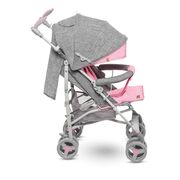 Carucior sport compact, Lionelo, Irma, Spatar reglabil in 4 pozitii, Suport picioare reglabil, Manere rotative, Pliere tip umbrela, 6- 36 luni, Pana la 15 kg, Conform cu EN1888-1:2018, Roz BYNLO-IRMA_PINK