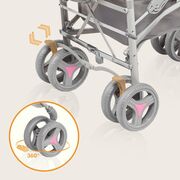 Carucior sport compact, Lionelo, Irma, Spatar reglabil in 4 pozitii, Suport picioare reglabil, Manere rotative, Pliere tip umbrela, 6- 36 luni, Pana la 15 kg, Conform cu EN1888-1:2018, Roz BYNLO-IRMA_PINK