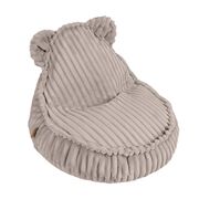 Fotoliu Tip Puf Pentru Copii Meowbaby   Churros Teddy Sako Bag ,   Pebble Beige, Material Certificat Oeko-tex Pjbcstpg001