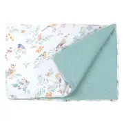 Paturica Pentru Copii Nature Bambus By Amy Cu Doua Fete, 100x70cm + Cadou Rucsacel  Pasari Mint Pjb82724