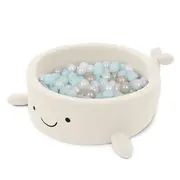 Piscina Cu Bile Boucle Pentru Copii Meowbaby   Balena,   Cheesecake Cream Beige, Fara Bile, Material Certificat Oeko-tex Pjbmbobawlr2930
