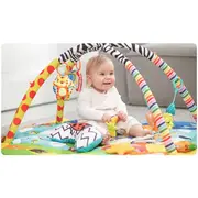 Salteluta interactiva, Lionelo, Anika, Cu jucarii, Oglinda, Perna, Conform cu standardul european de securitate EN71, Multicolor BYNLO-ANIKA_PLUS_BLUE/YELLOW