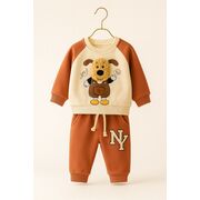 Set bluzita si pantaloni puppy 3d pentru bebelusi bbl25
