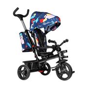 Tricicleta copii, Lionelo, Haari, Ultrapliabila, Multifunctionala, Suport picioare, Control al directiei, Scaun reversibil, Rotire 360 grade, Conform cu standardul european de securitate EN71, Albastru BYNLO-HAARI_BLUE_NAVY