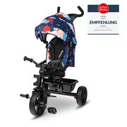 Tricicleta copii, Lionelo, Haari, Ultrapliabila, Multifunctionala, Suport picioare, Control al directiei, Scaun reversibil, Rotire 360 grade, Conform cu standardul european de securitate EN71, Albastru BYNLO-HAARI_BLUE_NAVY