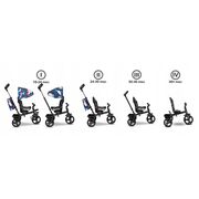 Tricicleta copii, Lionelo, Haari, Ultrapliabila, Multifunctionala, Suport picioare, Control al directiei, Scaun reversibil, Rotire 360 grade, Conform cu standardul european de securitate EN71, Albastru BYNLO-HAARI_BLUE_NAVY