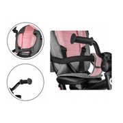 Tricicleta copii, Lionelo, Haari, Ultrapliabila, Multifunctionala, Suport picioare, Control al directiei, Scaun reversibil, Rotire 360 grade, Conform cu standardul european de securitate EN71, Bubblegum BYNLO-HAARI_BUBBLEGUM