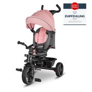 Tricicleta copii, Lionelo, Haari, Ultrapliabila, Multifunctionala, Suport picioare, Control al directiei, Scaun reversibil, Rotire 360 grade, Conform cu standardul european de securitate EN71, Bubblegum BYNLO-HAARI_BUBBLEGUM