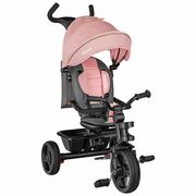 Tricicleta copii, Lionelo, Haari, Ultrapliabila, Multifunctionala, Suport picioare, Control al directiei, Scaun reversibil, Rotire 360 grade, Conform cu standardul european de securitate EN71, Bubblegum BYNLO-HAARI_BUBBLEGUM