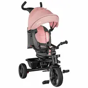 Tricicleta copii, Lionelo, Haari, Ultrapliabila, Multifunctionala, Suport picioare, Control al directiei, Scaun reversibil, Rotire 360 grade, Conform cu standardul european de securitate EN71, Bubblegum BYNLO-HAARI_BUBBLEGUM