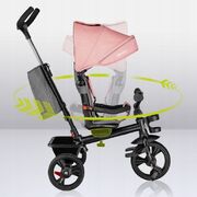 Tricicleta copii, Lionelo, Haari, Ultrapliabila, Multifunctionala, Suport picioare, Control al directiei, Scaun reversibil, Rotire 360 grade, Conform cu standardul european de securitate EN71, Bubblegum BYNLO-HAARI_BUBBLEGUM