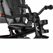 Tricicleta copii, Lionelo, Haari, Ultrapliabila, Multifunctionala, Suport picioare, Control al directiei, Scaun reversibil, Rotire 360 grade, Conform cu standardul european de securitate EN71, Gri BYNLO-HAARI_STONE_GREY