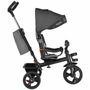 Tricicleta copii, Lionelo, Haari, Ultrapliabila, Multifunctionala, Suport picioare, Control al directiei, Scaun reversibil, Rotire 360 grade, Conform cu standardul european de securitate EN71, Gri BYNLO-HAARI_STONE_GREY