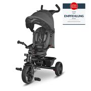 Tricicleta copii, Lionelo, Haari, Ultrapliabila, Multifunctionala, Suport picioare, Control al directiei, Scaun reversibil, Rotire 360 grade, Conform cu standardul european de securitate EN71, Gri BYNLO-HAARI_STONE_GREY