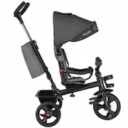 Tricicleta copii, Lionelo, Haari, Ultrapliabila, Multifunctionala, Suport picioare, Control al directiei, Scaun reversibil, Rotire 360 grade, Conform cu standardul european de securitate EN71, Gri BYNLO-HAARI_STONE_GREY