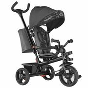 Tricicleta copii, Lionelo, Haari, Ultrapliabila, Multifunctionala, Suport picioare, Control al directiei, Scaun reversibil, Rotire 360 grade, Conform cu standardul european de securitate EN71, Gri BYNLO-HAARI_STONE_GREY