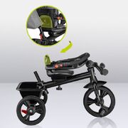 Tricicleta copii, Lionelo, Haari, Ultrapliabila, Multifunctionala, Suport picioare, Control al directiei, Scaun reversibil, Rotire 360 grade, Conform cu standardul european de securitate EN71, Gri BYNLO-HAARI_STONE_GREY