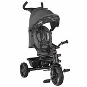 Tricicleta copii, Lionelo, Haari, Ultrapliabila, Multifunctionala, Suport picioare, Control al directiei, Scaun reversibil, Rotire 360 grade, Conform cu standardul european de securitate EN71, Gri BYNLO-HAARI_STONE_GREY