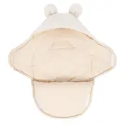 Baby Wrap With Bear Ears - Bearly Alb ,   Confort Si Siguranta Din Primele Clipe Pjbmbeot07