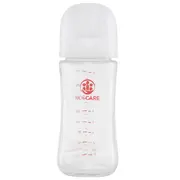Biberon din sticla borosilicat 240 ml KidsCare cu tetina din silicon SUPKC-MBS240