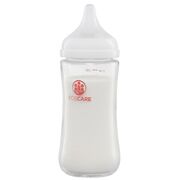 Biberon din sticla borosilicat 240 ml KidsCare cu tetina din silicon SUPKC-MBS240