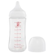 Biberon din sticla borosilicat 240 ml KidsCare cu tetina din silicon SUPKC-MBS240