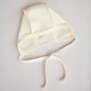 Caciula Pentru Bebelusi Din Lana Merinos ,   Crem   Boneta Naturala, Moale Si Termoreglatoare, Crem, 3-6 Luni Pjbc2008