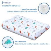 HUSA de schimb / Fata de perna - pentru Perna Copii Suporto Toddler - Model Dinozauri - Bumbac 100% SPTHPCO4