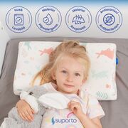 HUSA de schimb / Fata de perna - pentru Perna Copii Suporto Toddler - Model Iepurasi- Bumbac 100% SPTHPCO3