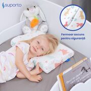 HUSA de schimb / Fata de perna - pentru Perna Copii Suporto Toddler - Model Iepurasi- Bumbac 100% SPTHPCO3