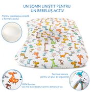 HUSA de schimb / Fata de perna pentru Perna ortopedica Baby nou nascuti 8-24 luni | Multicolora cu animalute SPTHPBEA000