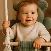 Leagan Pentru Copii Si Bebelusi, Centuri De Siguranta, Catifea Reiata, Perna Ursulet Aesthetic Power Pink, Meowbaby Pjbahbsb01