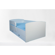 Pat copii Alb nepersonalizat model  Cu Protectie, 160x80 Cm Ptv8750