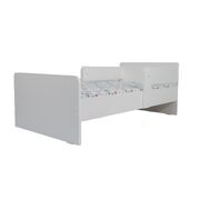 Pat copii Alb nepersonalizat model  Dubla Protectie, 130x60 Cm Ptv8758