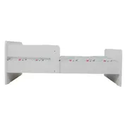 Pat copii Alb nepersonalizat model  Dubla Protectie, 130x60 Cm Ptv8758