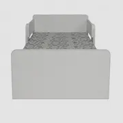 Pat copii Alb nepersonalizat model  Dubla Protectie, 140x70 Cm Ptv8767